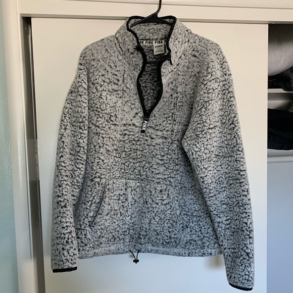 2 PINK Sherpa crewneck halfzips - Picture 5 of 8